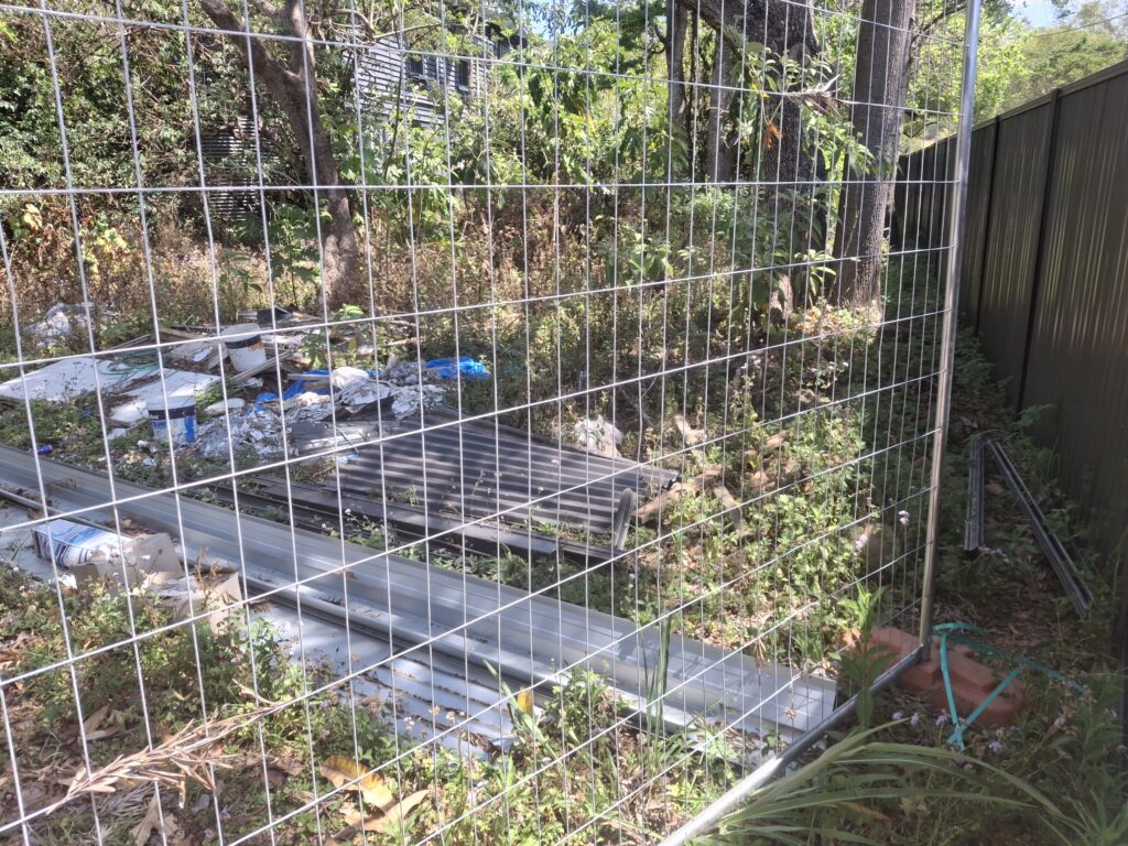 RACQ rubbish dumped by contractor in our driveway