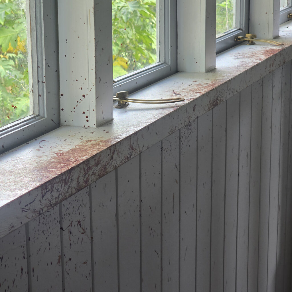 RACQ contractor leaves home unsecured and animals bleed all over the place